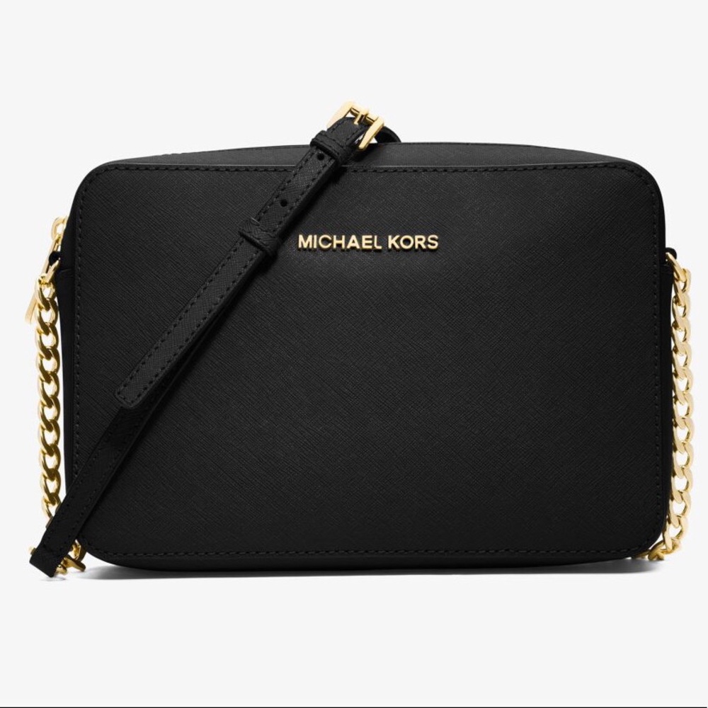 Michael Kors Jet Set Large Leather Crossbody Bag